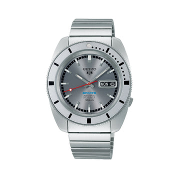 Orologio automatico Seiko in acciaio argento e grigio da uomo SE.SRPL03K1