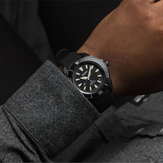 Orologio automatico Seiko in acciaio color nero da uomo SE.SRPL15K1