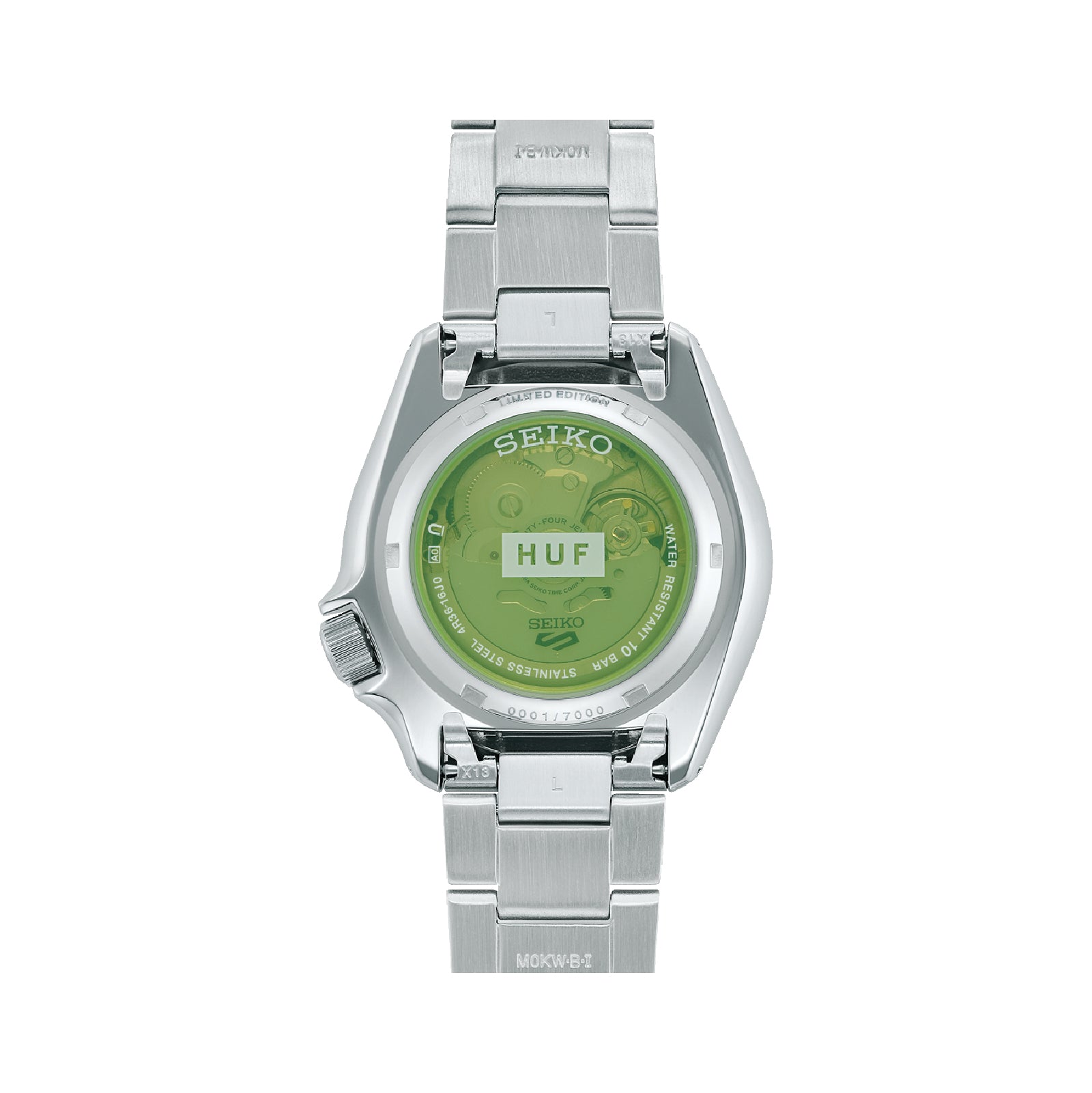 Orologio automatico uomo Seiko HUF Limited Edition in acciaio MISURA UNICA