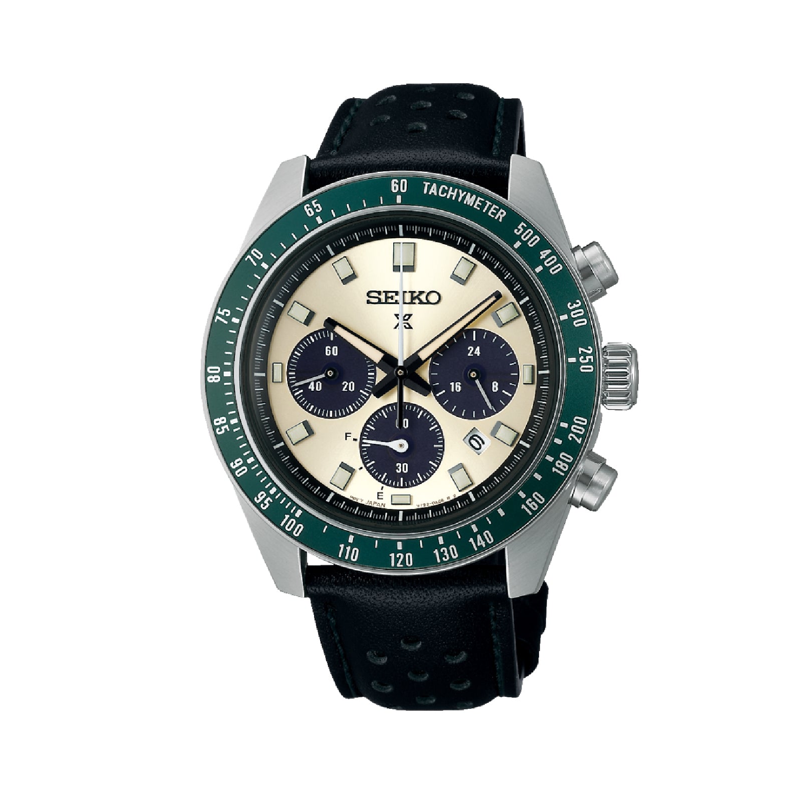 Orologio Quarzo a carica solare Seiko in acciaio e pelle SE.SSC943P1