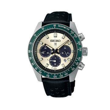 Orologio Quarzo a carica solare Seiko in acciaio e pelle SE.SSC943P1