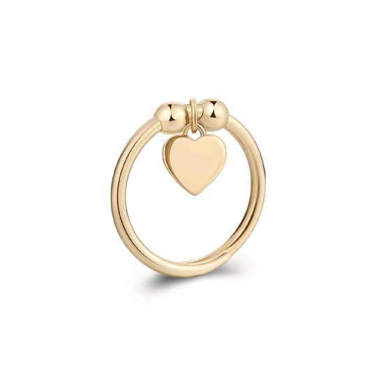 Anello donna S'agapõ Feelings acciaio oro ciondolo cuore SFE35-1