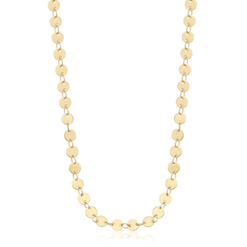 Collana donna S'agapõ Chunky in acciaio dorato con catena a dischetti SHK84-1