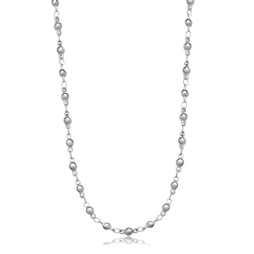 Collana donna S'agapõ Chunky in acciaio con catena con pallini 60 cm SHK86-1