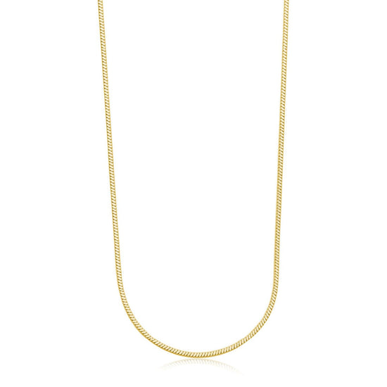 Collana donna S'agapõ Chunky in acciaio dorato con catena snake 60 cm SHK91-1