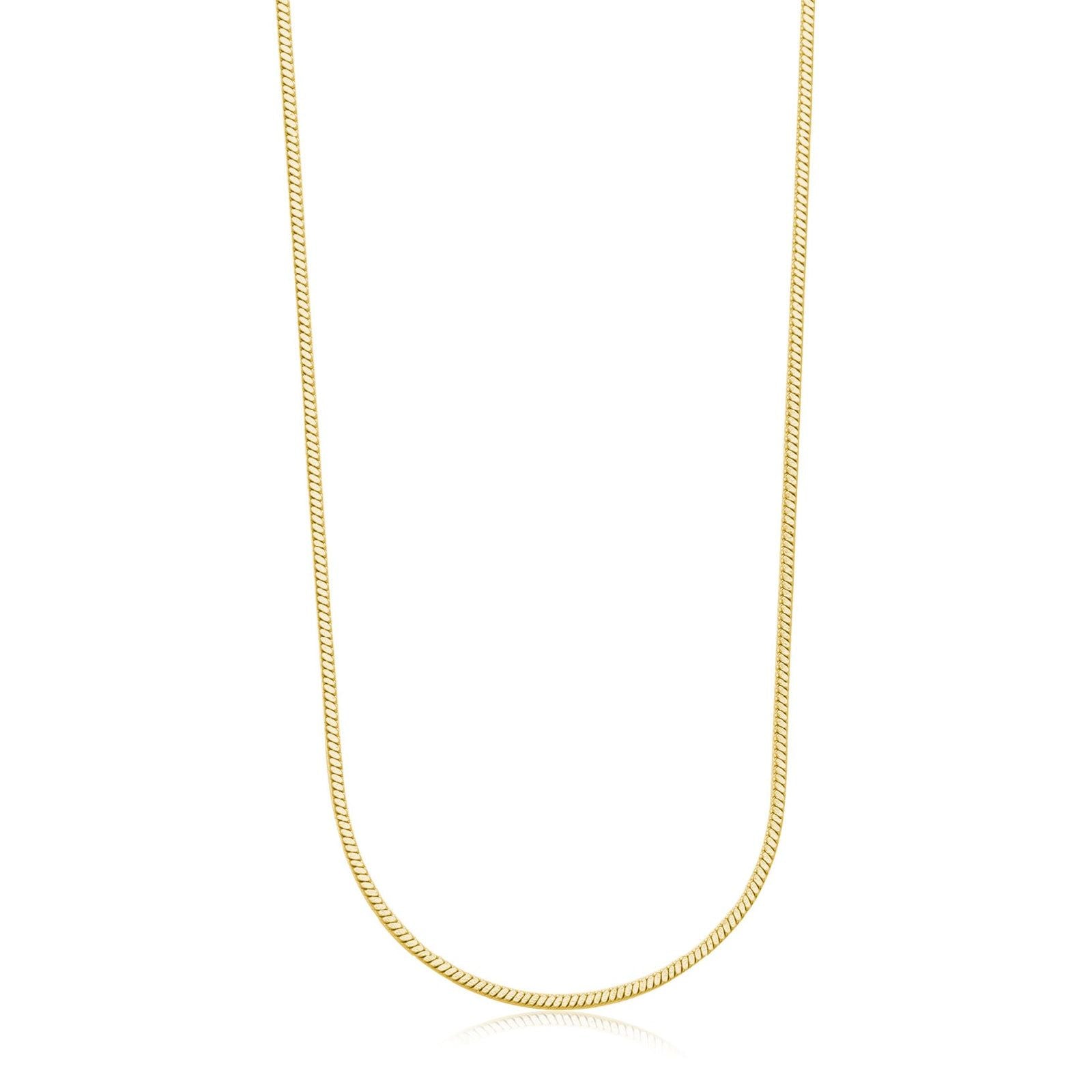 Collana donna S'agapõ Chunky in acciaio dorato con catena snake 60 cm SHK91-1