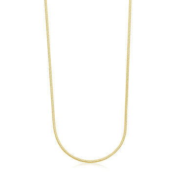 Collana donna S'agapõ Chunky in acciaio dorato con catena snake 60 cm SHK91-1