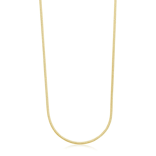 Collana donna S'agapõ Chunky in acciaio dorato con catena snake 60 cm SHK91-1