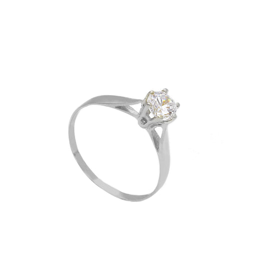 Anello solitario donna della JOY Gioielli in oro 9KT bianco SU MISURA