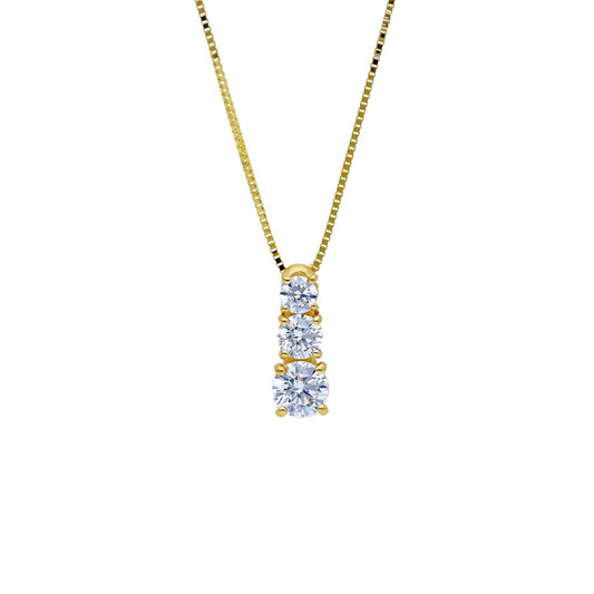 Collana trilogy zirconi JOY Gioielli Oro in oro 9KT giallo MISURA UNICA