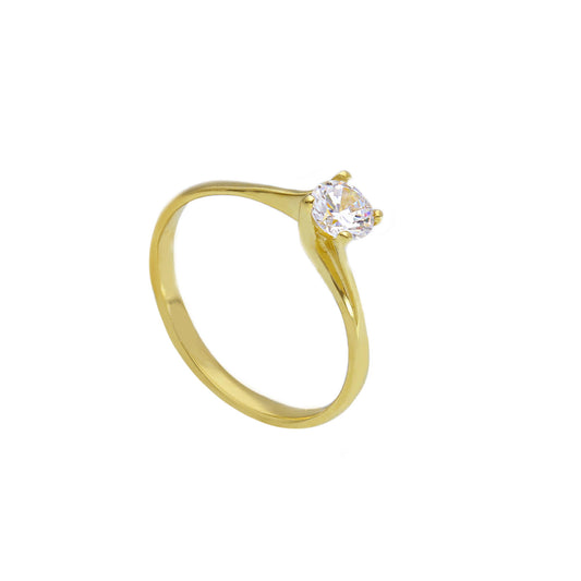 Anello solitario donna della JOY Gioielli in oro 9KT giallo SU MISURA