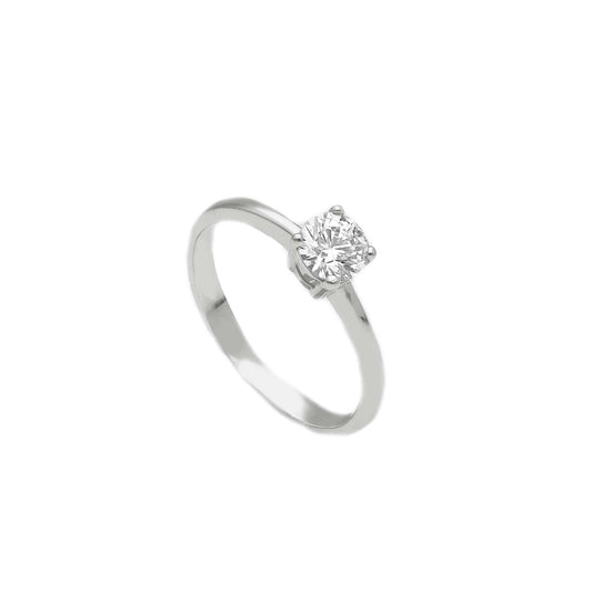 Anello solitario donna della JOY Gioielli in oro 9KT bianco SU MISURA