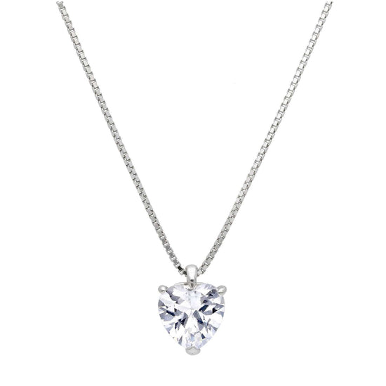 Collana punto luce cuore JOY Gioielli in oro 9KT bianco MISURA UNICA