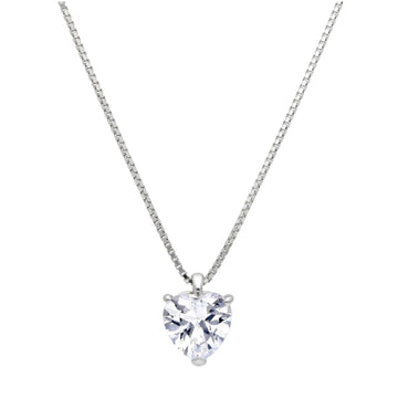 Collana punto luce cuore JOY Gioielli in oro 9KT bianco MISURA UNICA