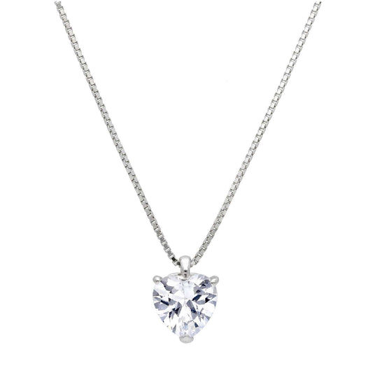 Collana punto luce cuore JOY Gioielli in oro 9KT bianco MISURA UNICA