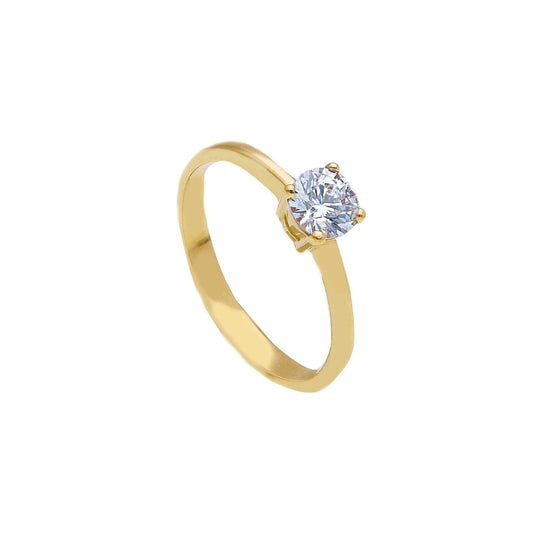 Anello solitario donna della JOY Gioielli in oro 9KT giallo SU MISURA