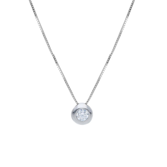 Collana punto luce donna JOY Gioielli in oro 9KT bianco MISURA UNICA