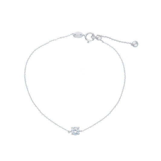 Bracciale JOY Gioielli in oro bianco 9KT con zircone bianco 18,5 cm