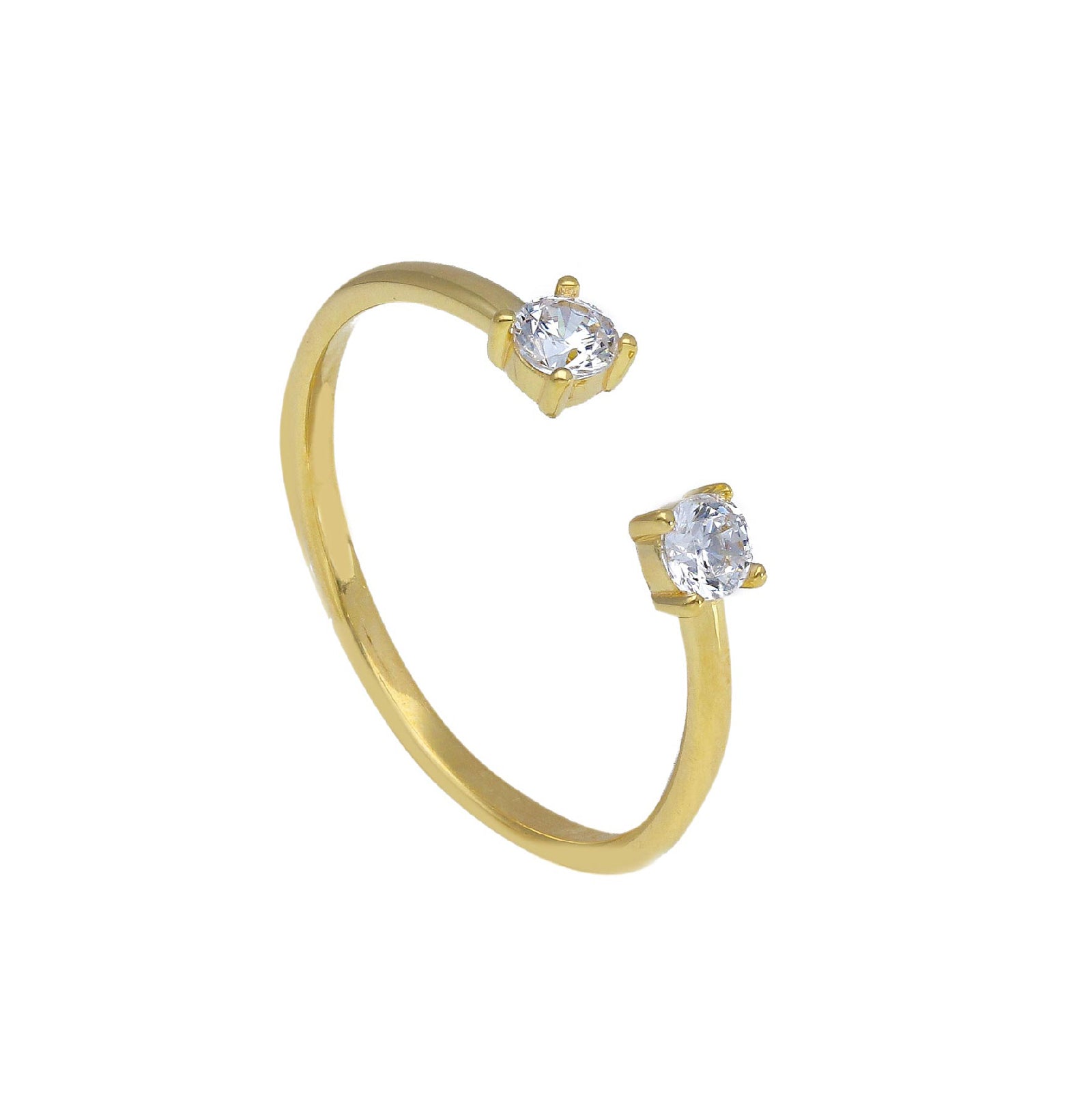 Anello aperto JOY Gioielli Oro in oro giallo 18kt con zirconi