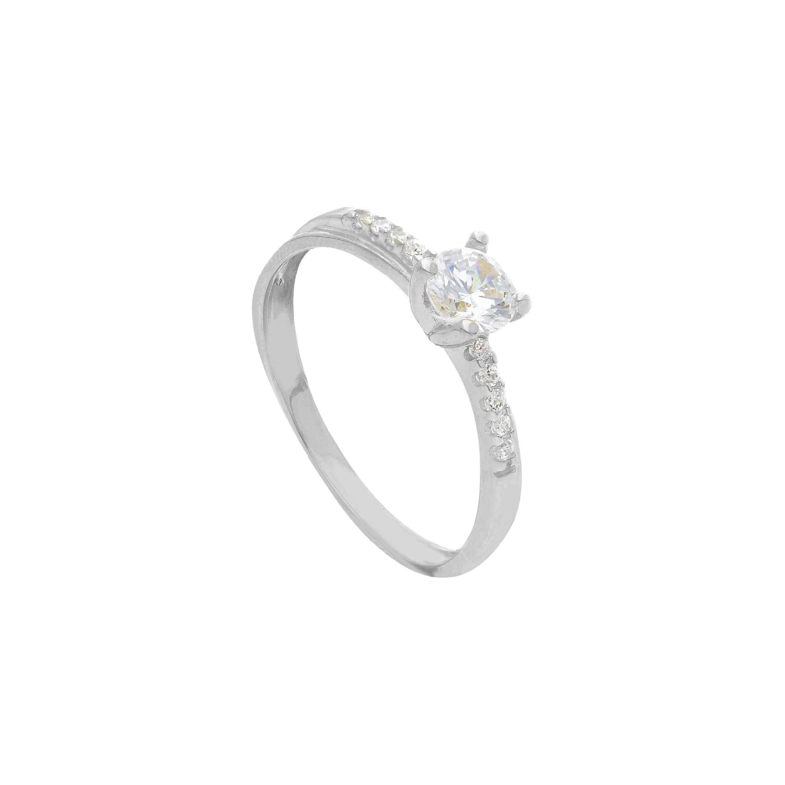 Anello solitario donna della JOY Gioielli in oro 9KT bianco SU MISURA