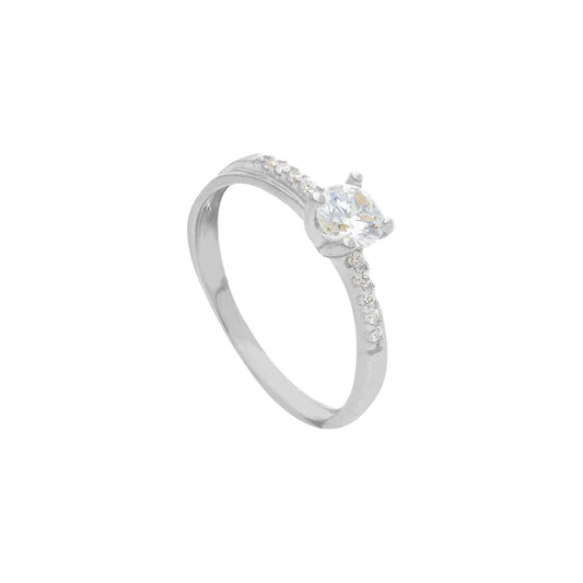 Anello solitario donna della JOY Gioielli in oro 9KT bianco SU MISURA