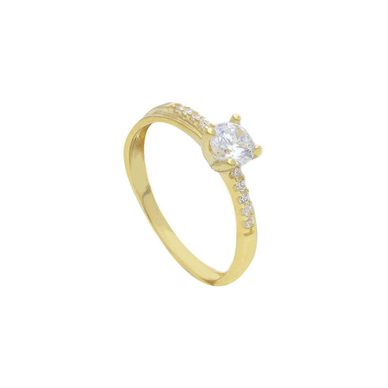 Anello solitario donna della JOY Gioielli in oro 9KT giallo SU MISURA