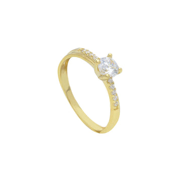 Anello solitario donna della JOY Gioielli in oro 9KT giallo SU MISURA