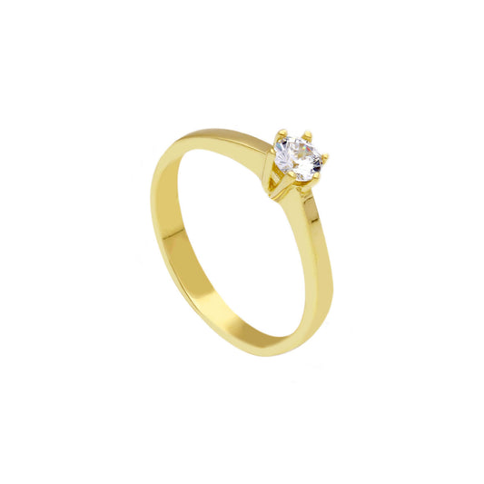Anello solitario donna della JOY Gioielli in oro 9KT giallo SU MISURA