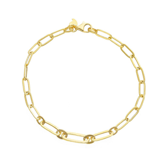 Bracciale JOY Gioielli in oro giallo 9KT con maglie ovali 18 cm