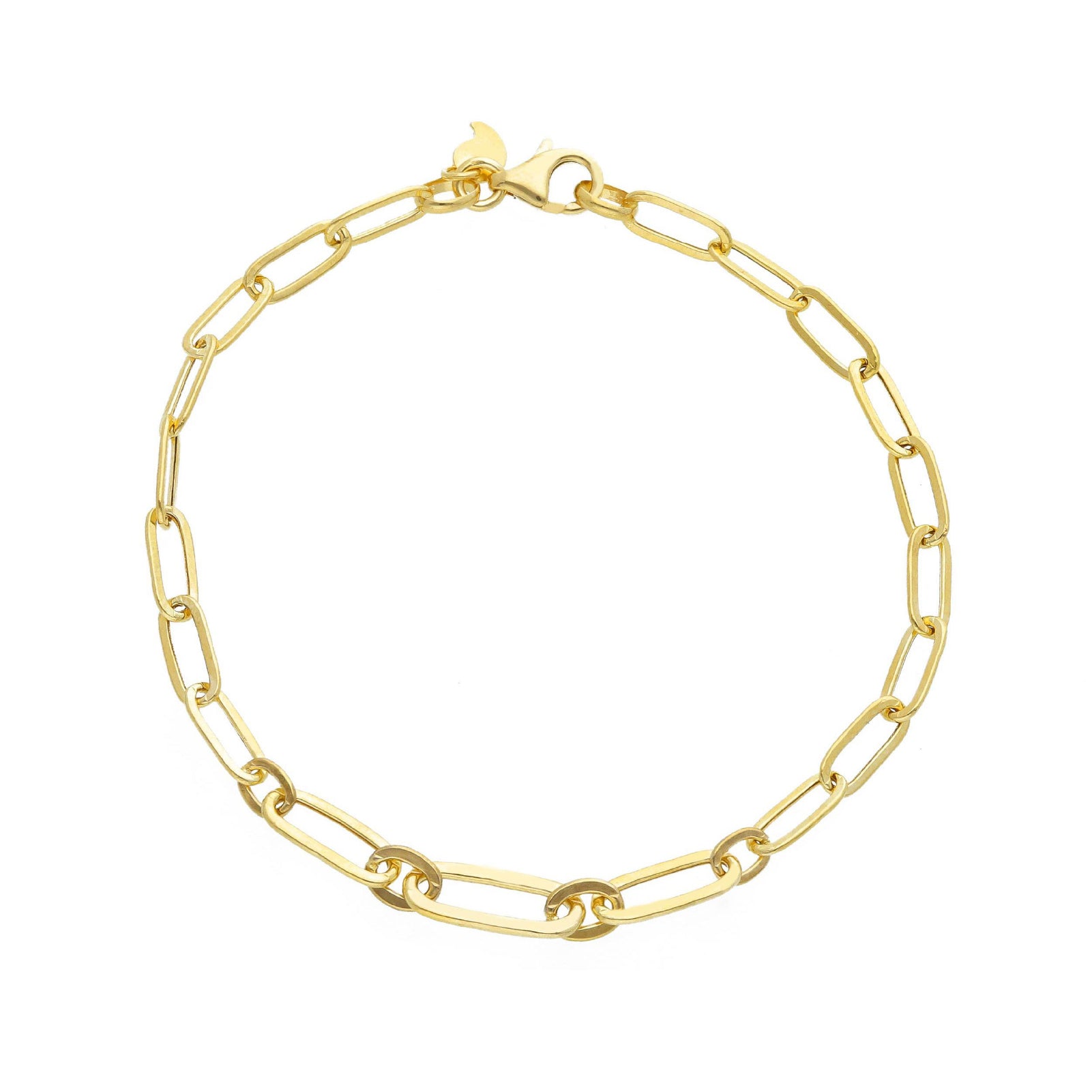 Bracciale JOY Gioielli in oro giallo 9KT con maglie ovali 18 cm
