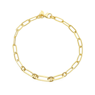 Bracciale JOY Gioielli in oro giallo 9KT con maglie ovali 18 cm