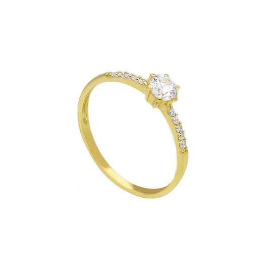 Anello solitario donna della JOY Gioielli in oro 9KT giallo SU MISURA