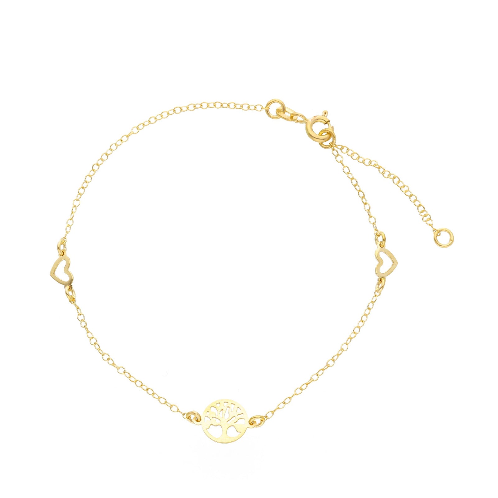 Bracciale JOY Gioielli Oro in oro 9KT giallo albero vita Regolabile 17-20 cm