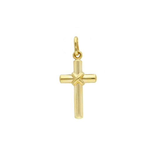 Ciondolo unisex JOY Gioielli in oro giallo 9KT forma di croce MISURA UNICA