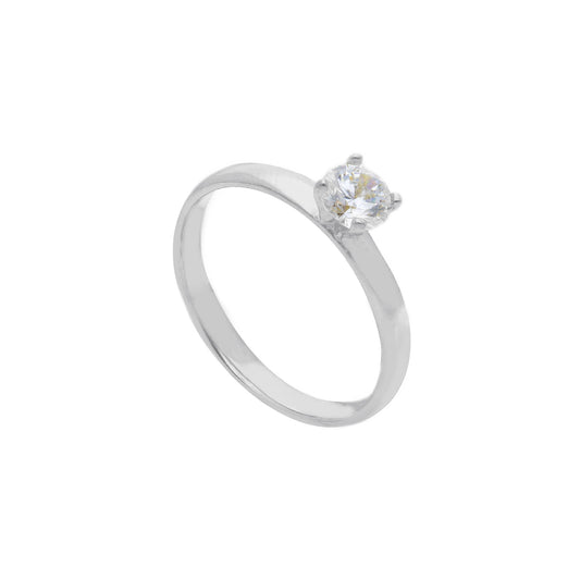 Anello solitario donna della JOY Gioielli in oro 9KT bianco SU MISURA
