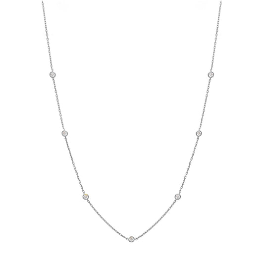 Collana con cristalli donna JOY Gioielli in oro 9KT bianco MISURA UNICA