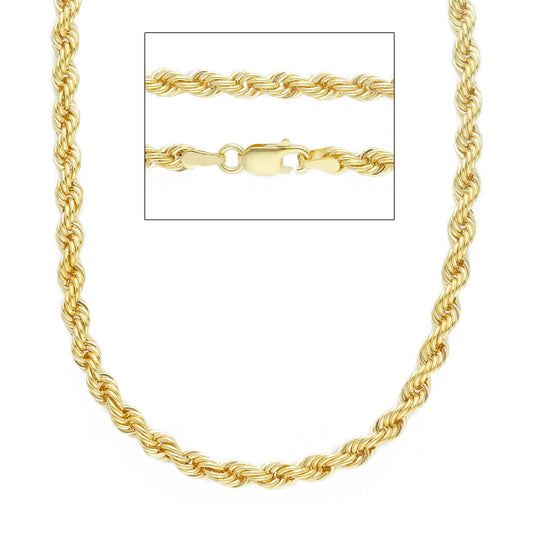 Collana catena a corda JOY Gioielli in oro 9KT colore giallo MISURA UNICA