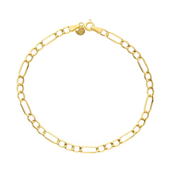 Bracciale catena JOY Gioielli Oro in oro 9KT maglie figaro 19 cm