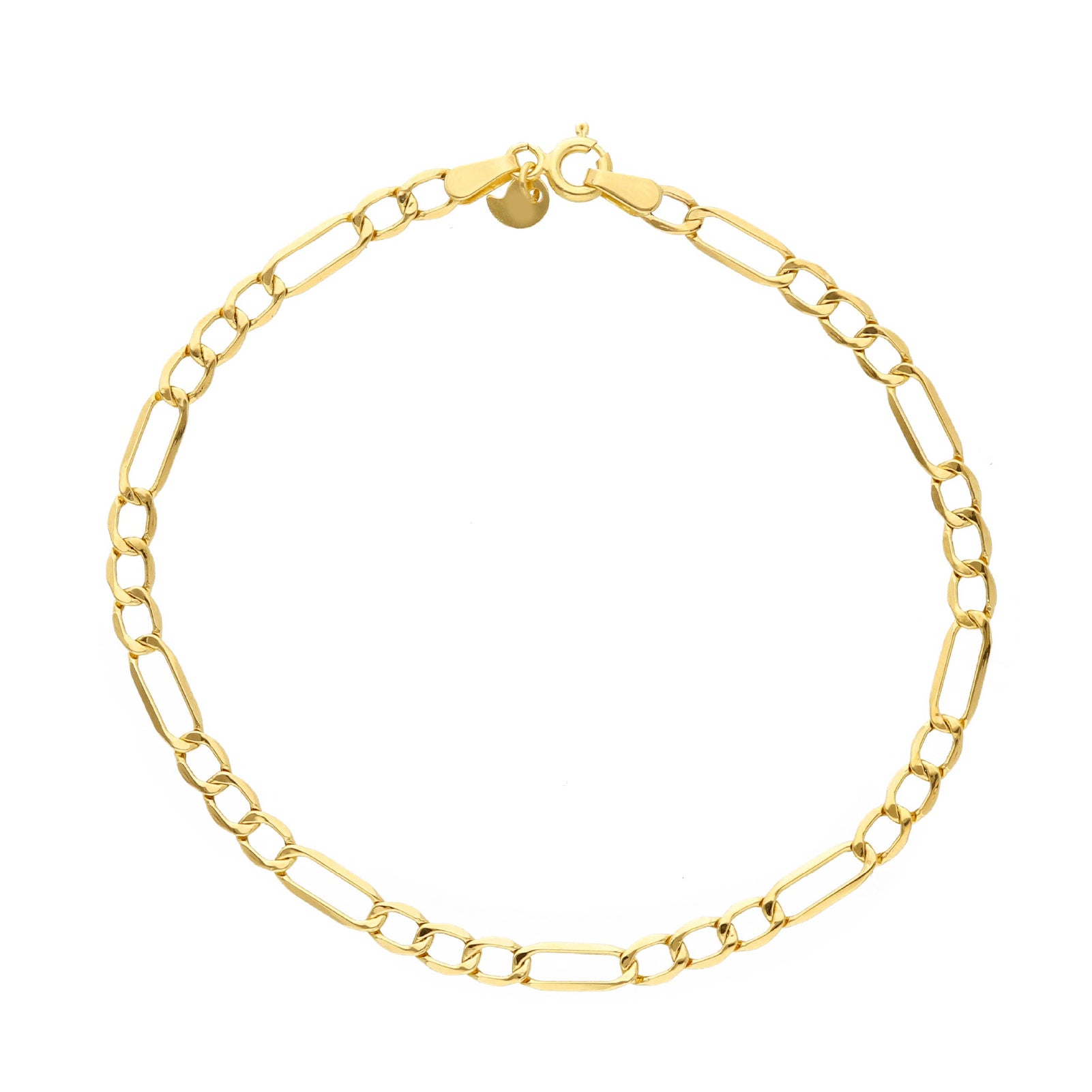 Bracciale catena JOY Gioielli Oro in oro 9KT maglie figaro 19 cm