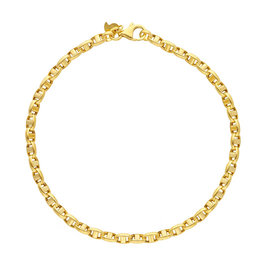 Bracciale catena traversino JOY Gioielli in oro 9KT giallo 21 cm