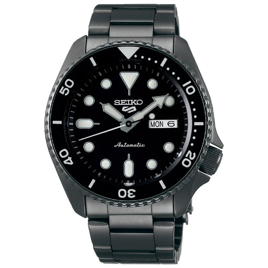 Orologio automatico Seiko 5 Sports uomo acciaio grigio quadrante nero 42,5mm SRPD65K1-1