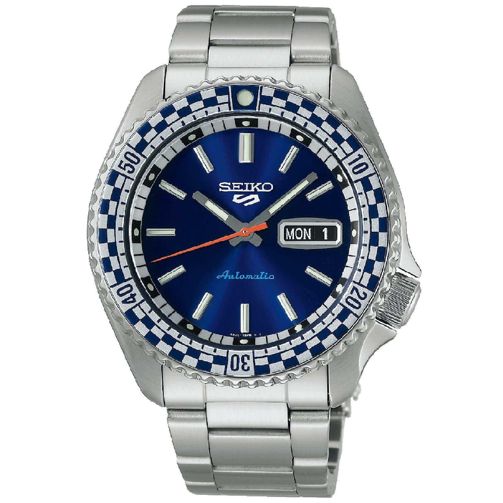 Orologio automatico uomo Seiko Sports acciaio quadrante blu 42,5mm
