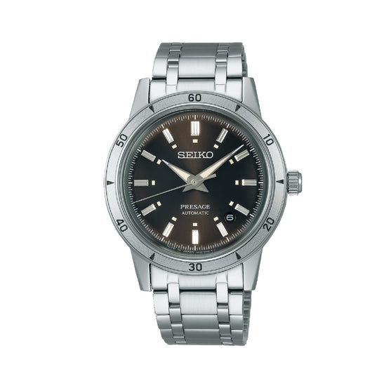 Orologio uomo Seiko Presage Style60's in acciaio quadrante nero 39,5mm SRPL09J1-1