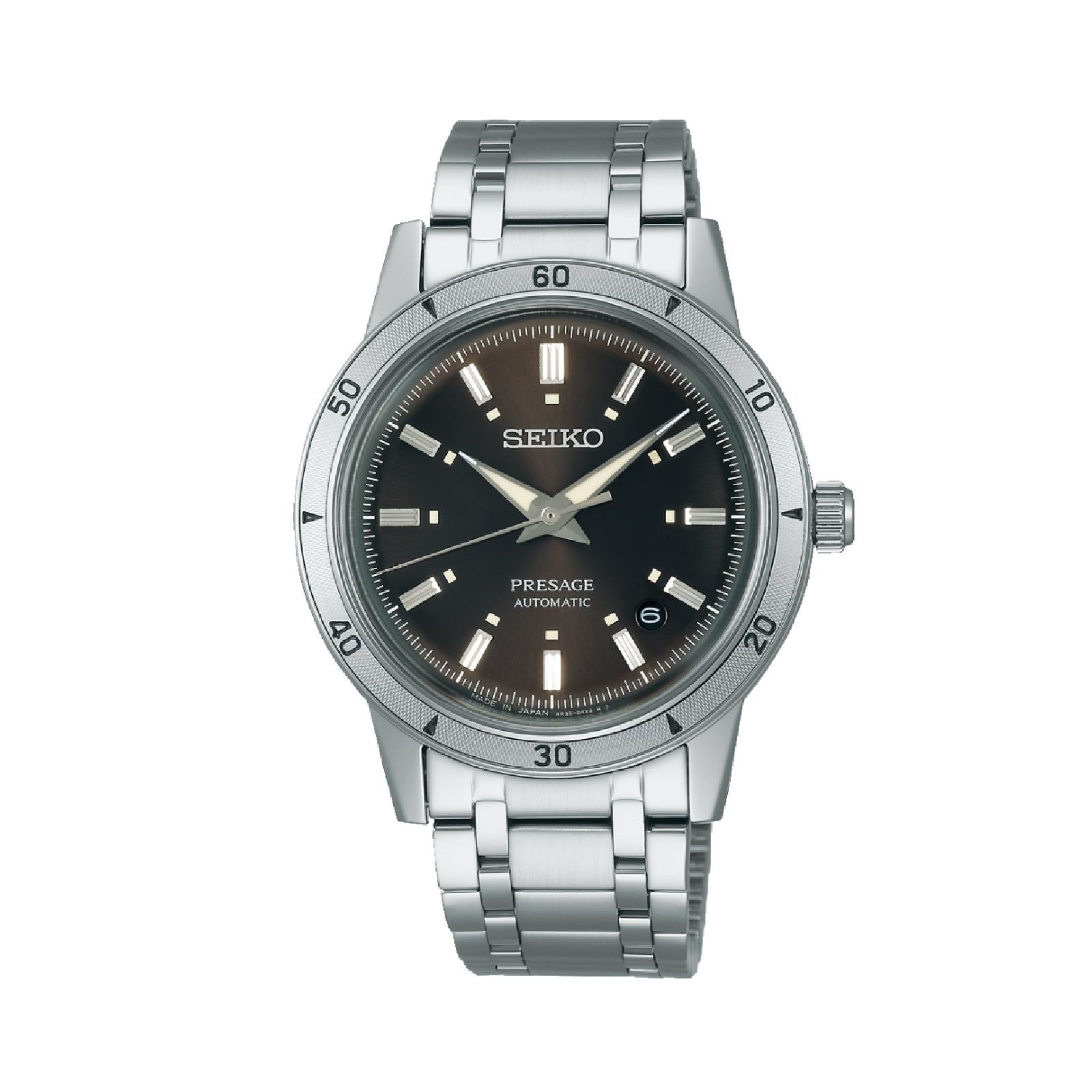 Orologio uomo Seiko Presage Style60's in acciaio quadrante nero 39,5mm SRPL09J1-1