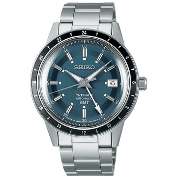 Orologio automatico Seiko Presage Style60's uomo acciaio quadrante azzurro 40,8mm SSK009J1-1