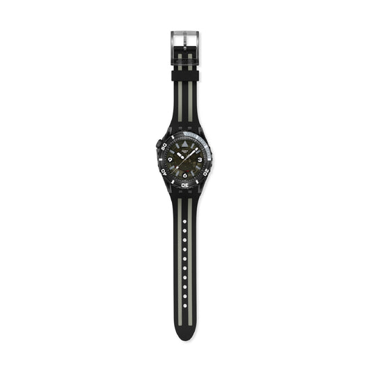 Orologio Swatch SCUBAQUA biosourced bianco nero trasparente MISURA UNICA