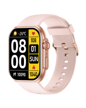 Orologio smartwatch da donna Smarty 2.0 con cassa 46,5x40,5 in alluminio rosa e cinturino e silicone rosa SW068A04