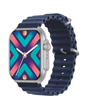Orologio smartwatch unisex Smarty 2.0 con cassa 46,5x40,5 in alluminio e cinturino e silicone blu SW068B02