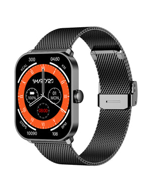 Orologio smartwatch unisex Smarty 2.0 cassa 45x36,6 mm in plastica e cinturino in acciaio nero SW070H