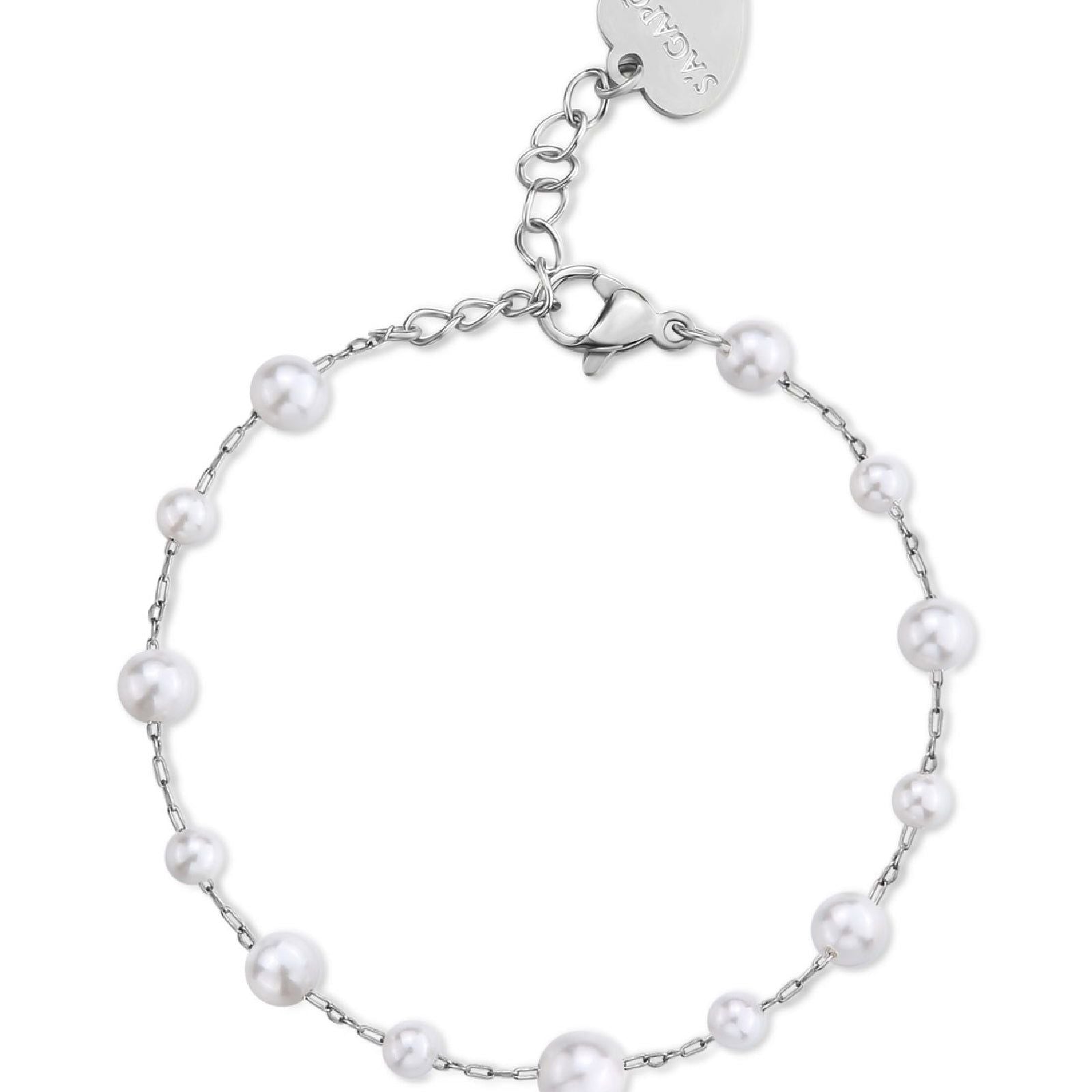 Bracciale donna S'Agapõ Wisdom in acciaio con perle SWI17-1